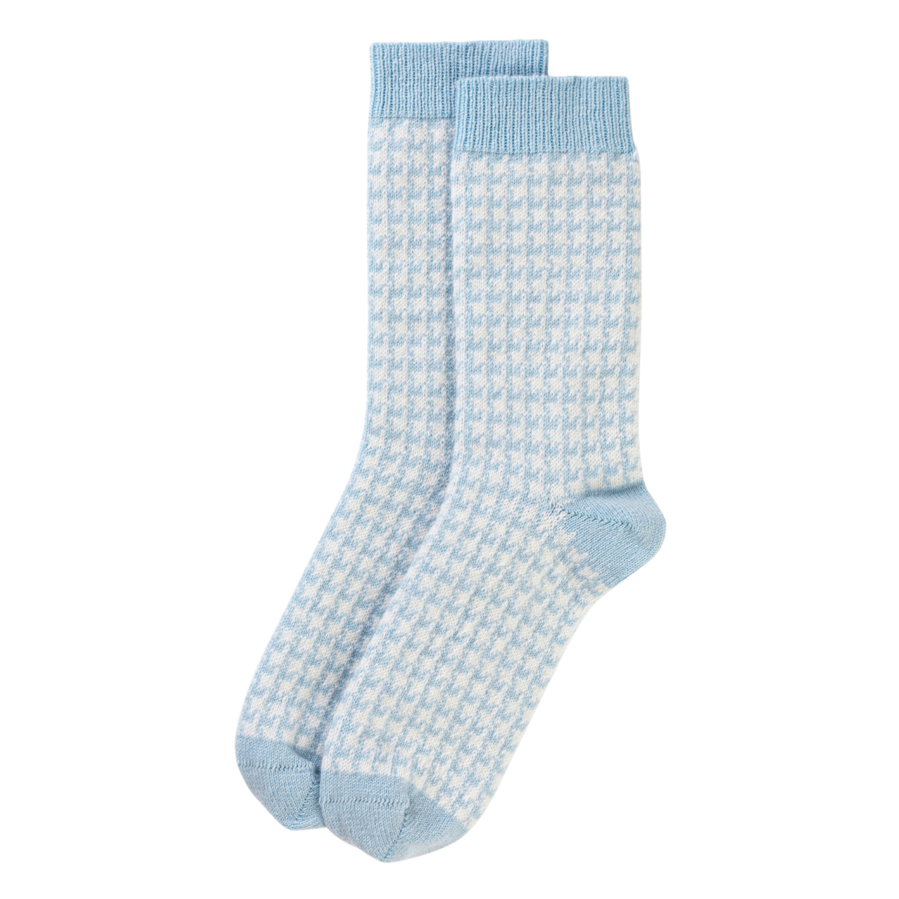 Cashmere Houndstooth Bed Socks