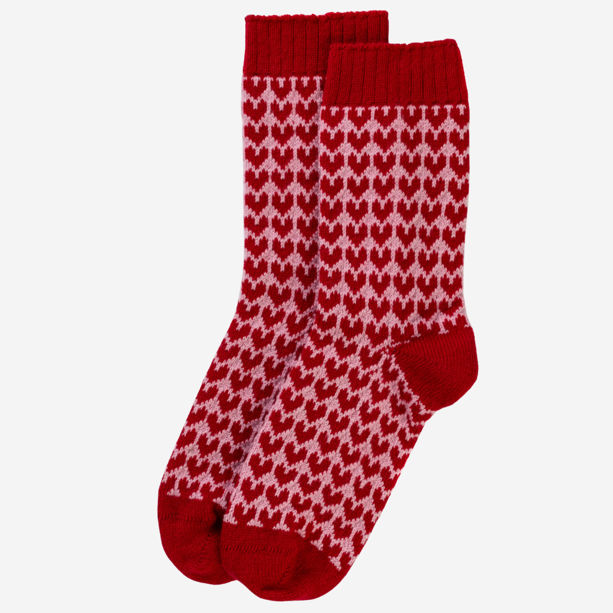 Solid Heart Bed Socks