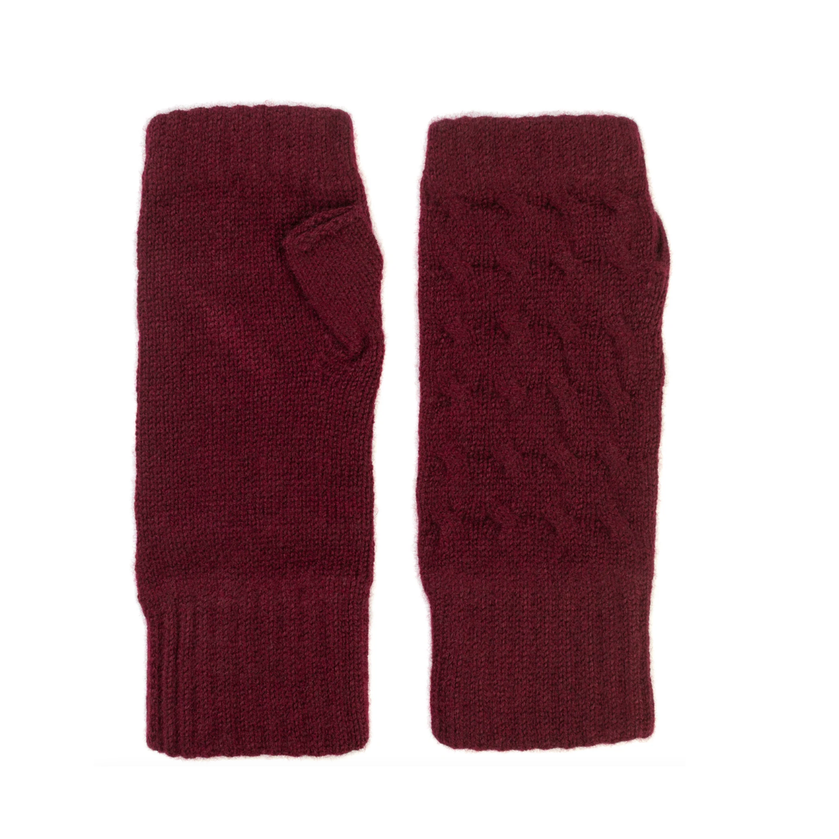 Cable Knit Cashmere Wrist Warmers