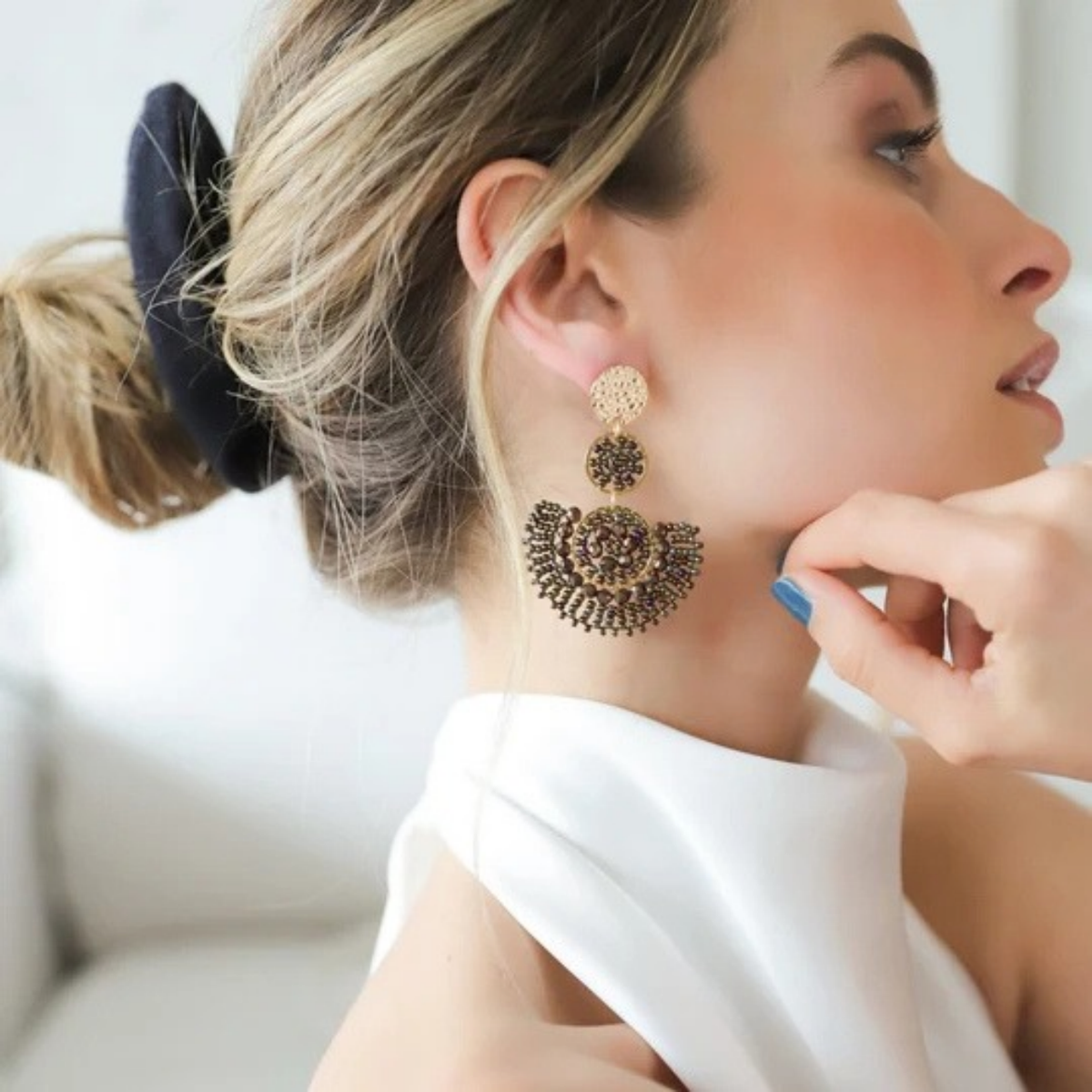 Cancun Earrings in Hazelnut