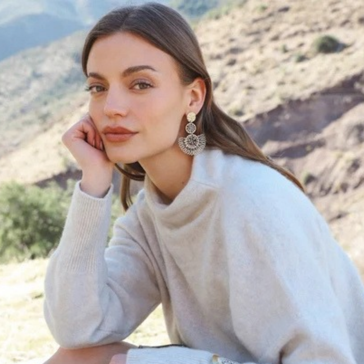 Cancun Earrings in Platinum