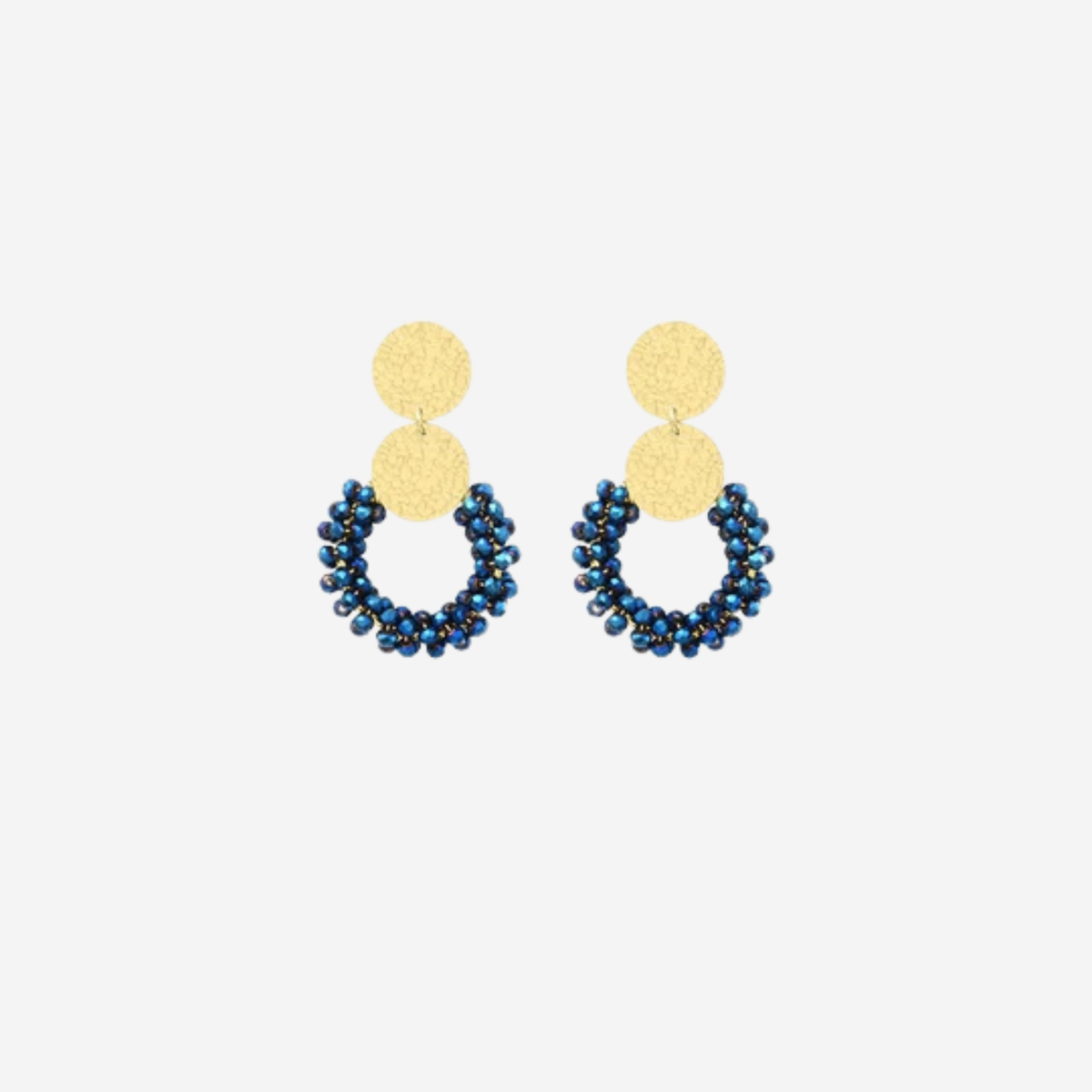 Mini Victoria Earrings in Navy Blue