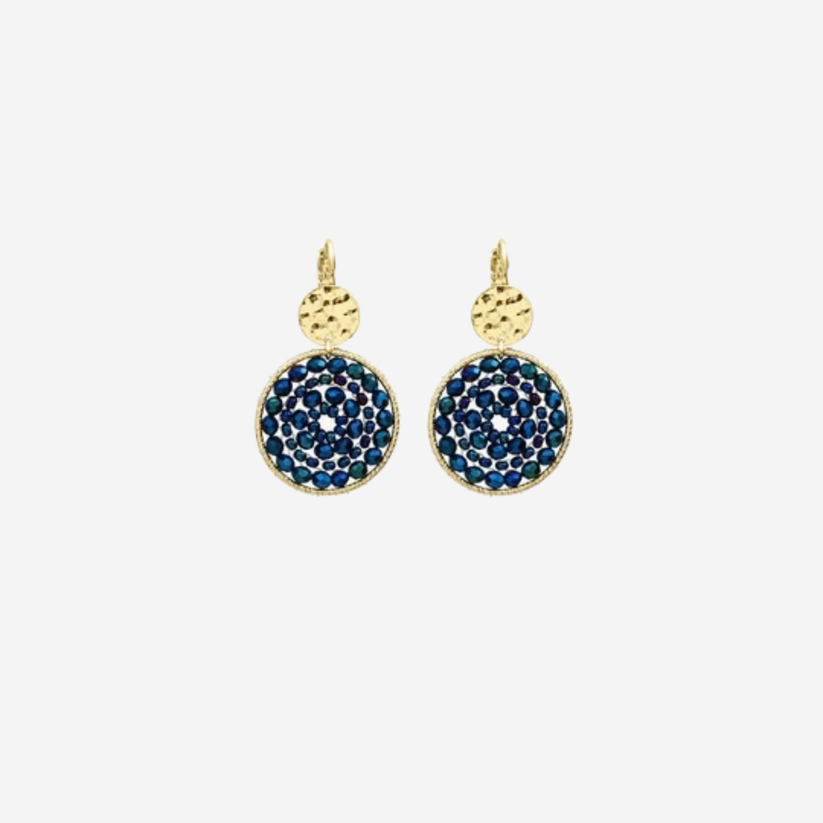 Paradise Earrings in Navy Blue