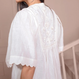 Dorra Embroidered Yoke Linen Dress