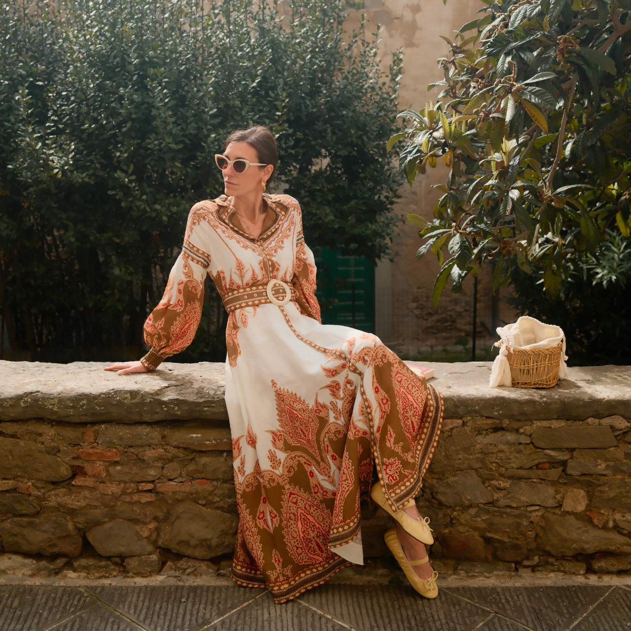 Florista Long Dress in Olive