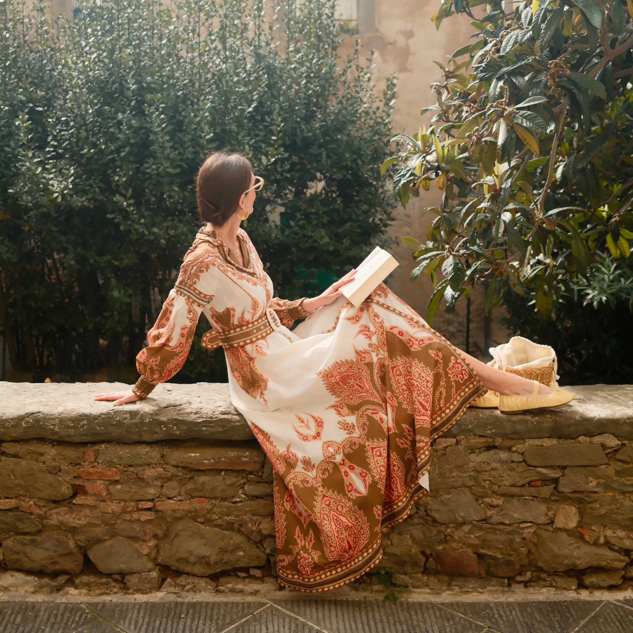 Florista Long Dress in Olive