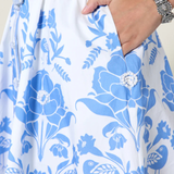 Vixeen Dress in Simply White/Blue