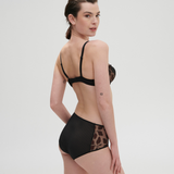 Dahlia High Waist Brief in Copper Black