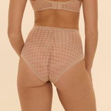 Plume High Waist Control Brief in Peau Rose