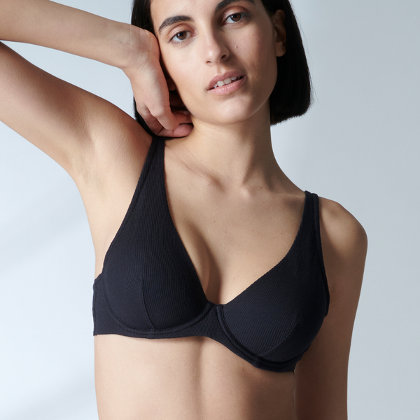 Eugenie Full Cup Plunge Bra in Black