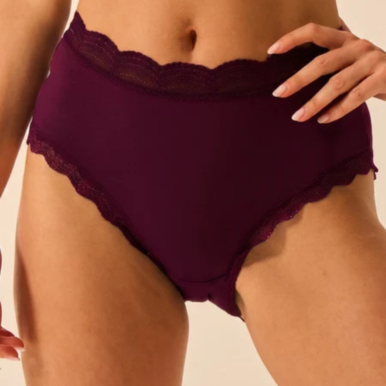 Black Cherry & Olive High Rise Knicker Box