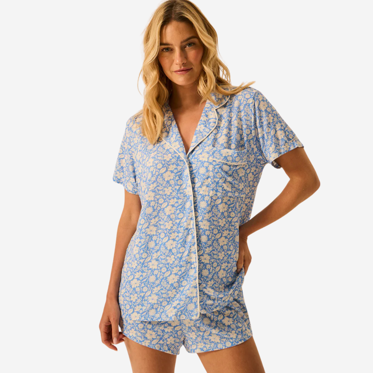 Cornflower Petals Short PJ Set