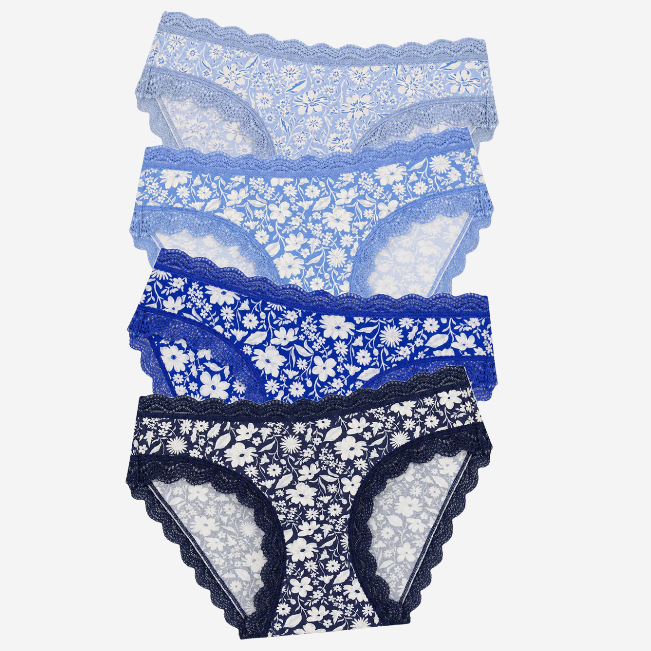 The Original Knicker Four Pack in Cornflower Petals
