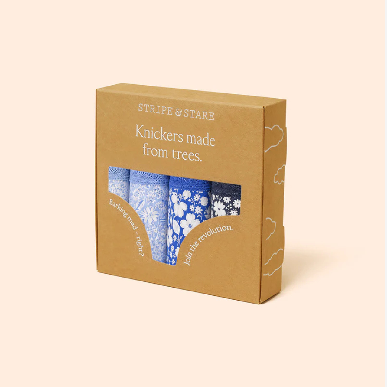 The Original Knicker Four Pack in Cornflower Petals