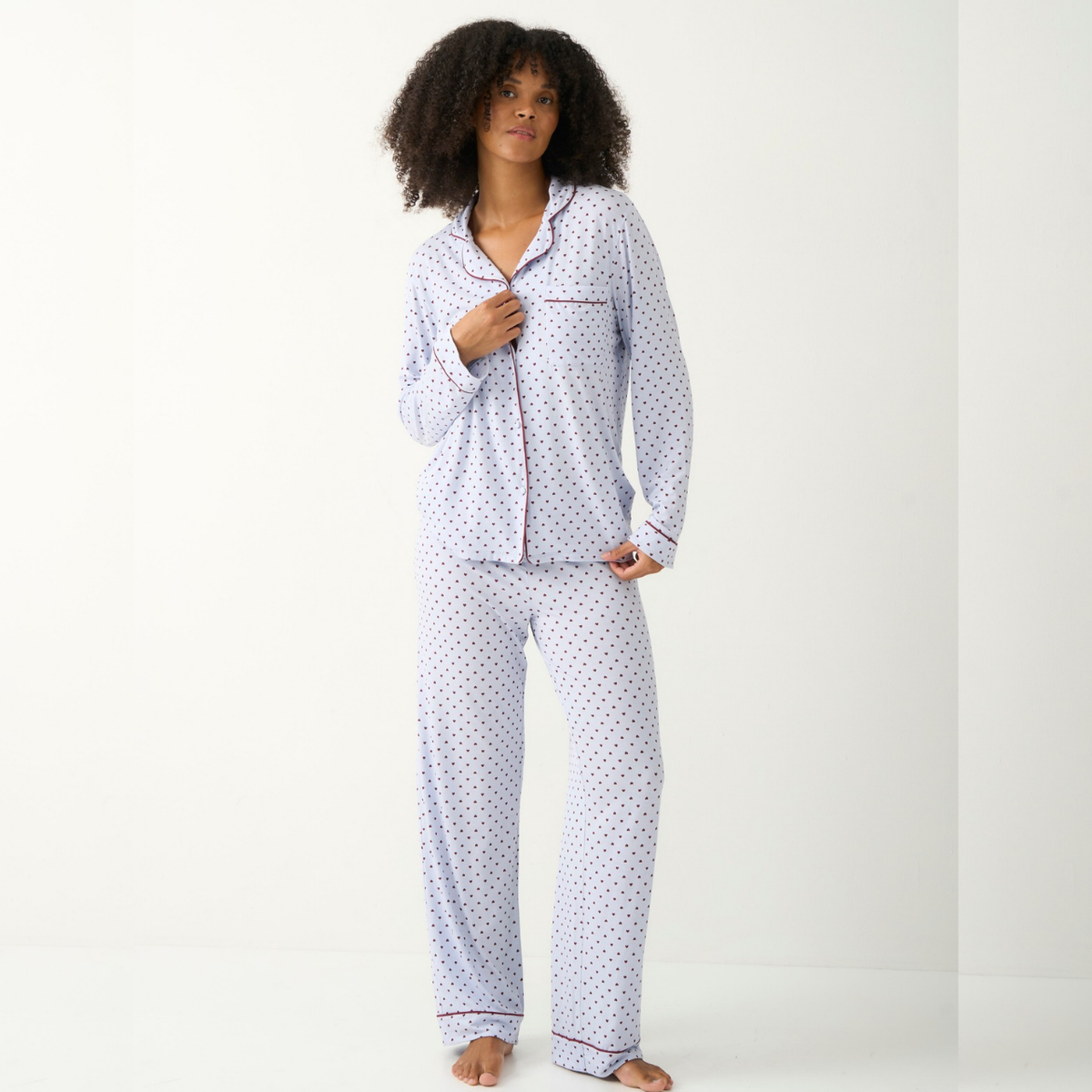 Long Pyjama Set - Icon Mini Hearts