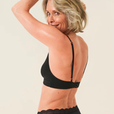 Lace Plunge Bra in Black