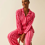 Soft Brushed  Long Sleeve Pyjama in Candy Pop