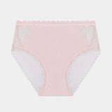 Eco Lace High Rise Knicker in Pale Pink