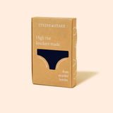 Eco Lace High Rise Knicker in Navy