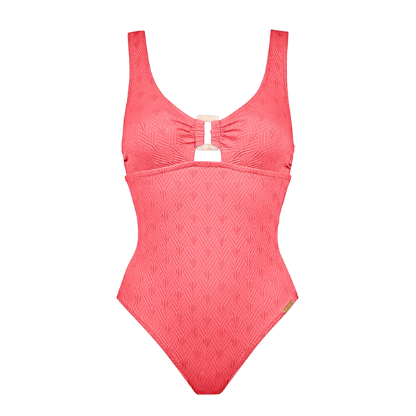 Island Nostalgia Padded Swimsuit in Ocean Coral