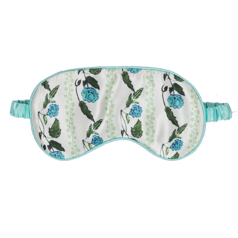 Rosewood Stripe Silk Eye Mask