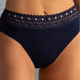 Ajourage Couture High Waist Bikini Bottom in Marina