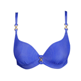 Emly Heartshape Padded Bikini Top in Electric Blue