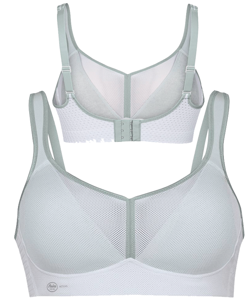 Anita Women's Wire-Free Sports Bra 5527 2-Pack - Maximum Support For High Impact Workouts (Heather Grey, 44 C)