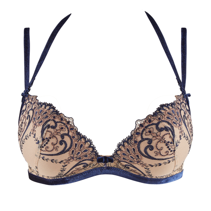 Coeurs Enlaces Moulded Plunge Bra in Nightfall
