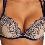 Coeurs Enlaces Moulded Plunge Bra in Nightfall