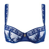 Parenthese Tropicale Half Cup Bra in Electric Blue