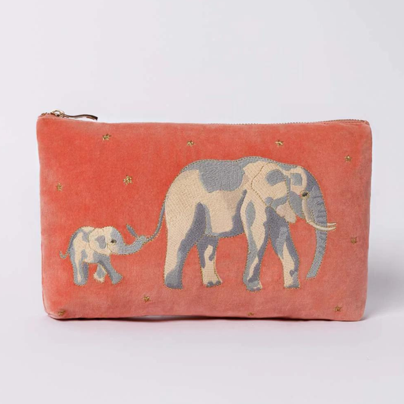 Elephant Conservation Coral Everyday Pouch
