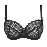 Romy Low Neck Bra in Réglisse