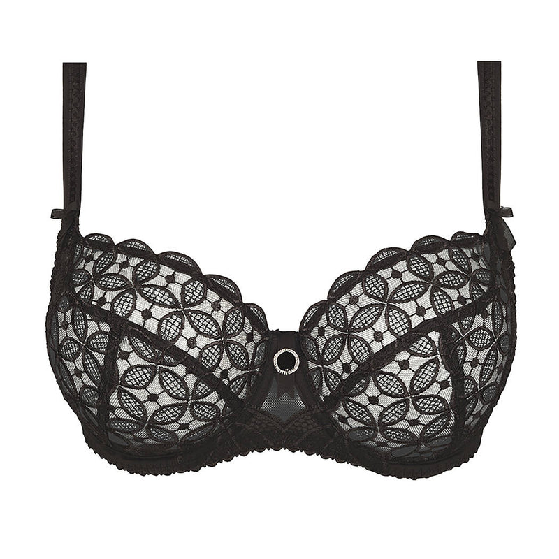 Romy Low Neck Bra in Réglisse
