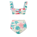 Arcadia Flounce Bra and High Waisted Pant Bikini Set