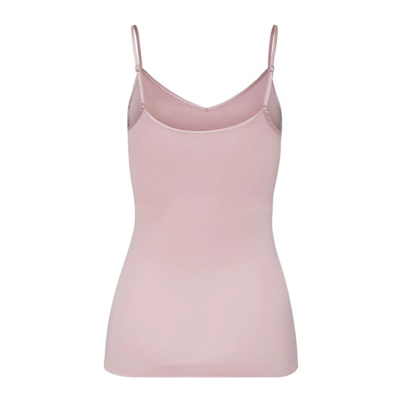 Hanro Cotton Seamless Spaghetti Camisole in Pale Pink Caroline
