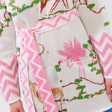 Memories of Utopia Cotton Jacquard Cardigan White