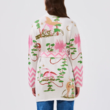 Memories of Utopia Cotton Jacquard Cardigan White