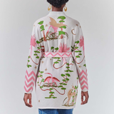 Memories of Utopia Cotton Jacquard Cardigan White