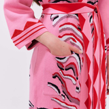 Tiger Splash Cotton Jacquard Duster Pink