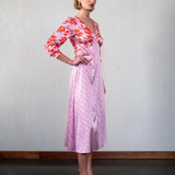 Fernanda Silk Button Tea Dress