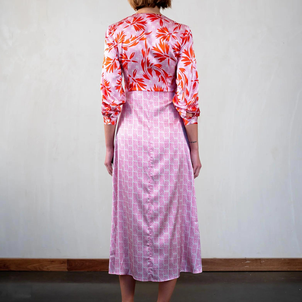 Fernanda Silk Button Tea Dress