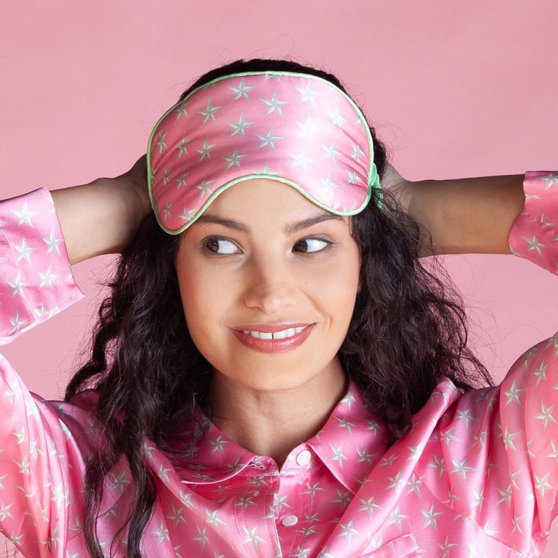 Lucy's Blushing Stars Silk Eye Mask