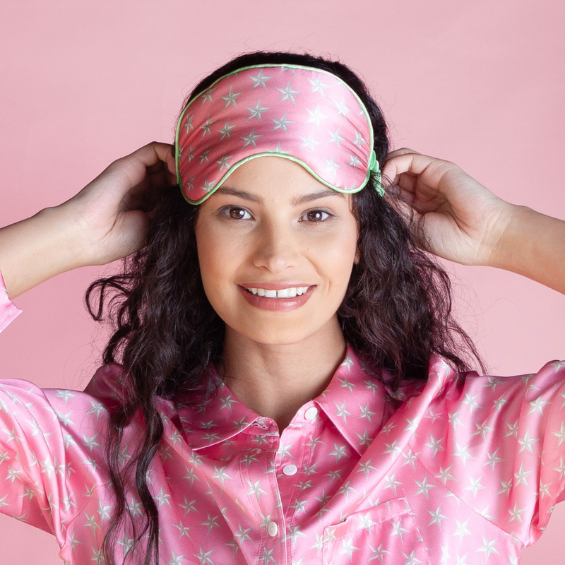 Lucy's Blushing Stars Silk Eye Mask