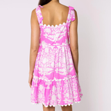 Palladio Print Tie Shoulder Sundress in Orchid