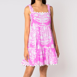 Palladio Print Tie Shoulder Sundress in Orchid