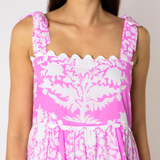 Palladio Print Tie Shoulder Sundress in Orchid