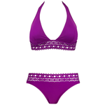 Ajourage Couture Triangle Bikini in Violet