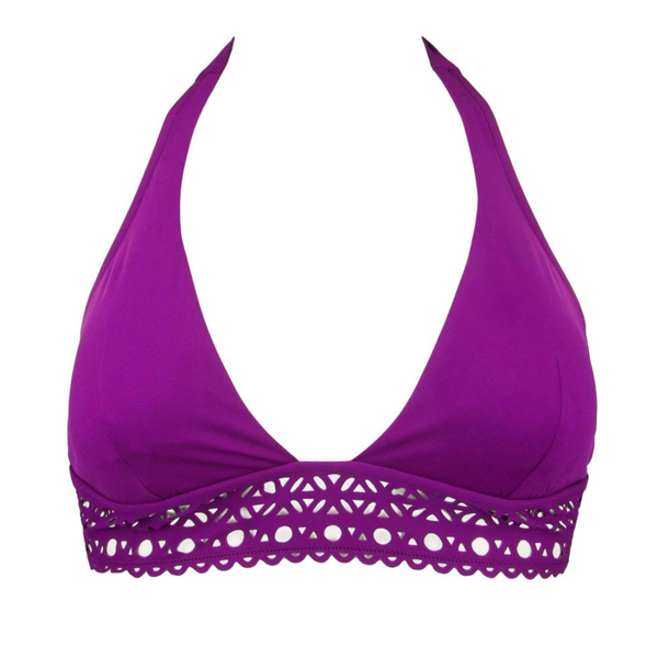 Ajourage Couture Triangle Bikini in Violet
