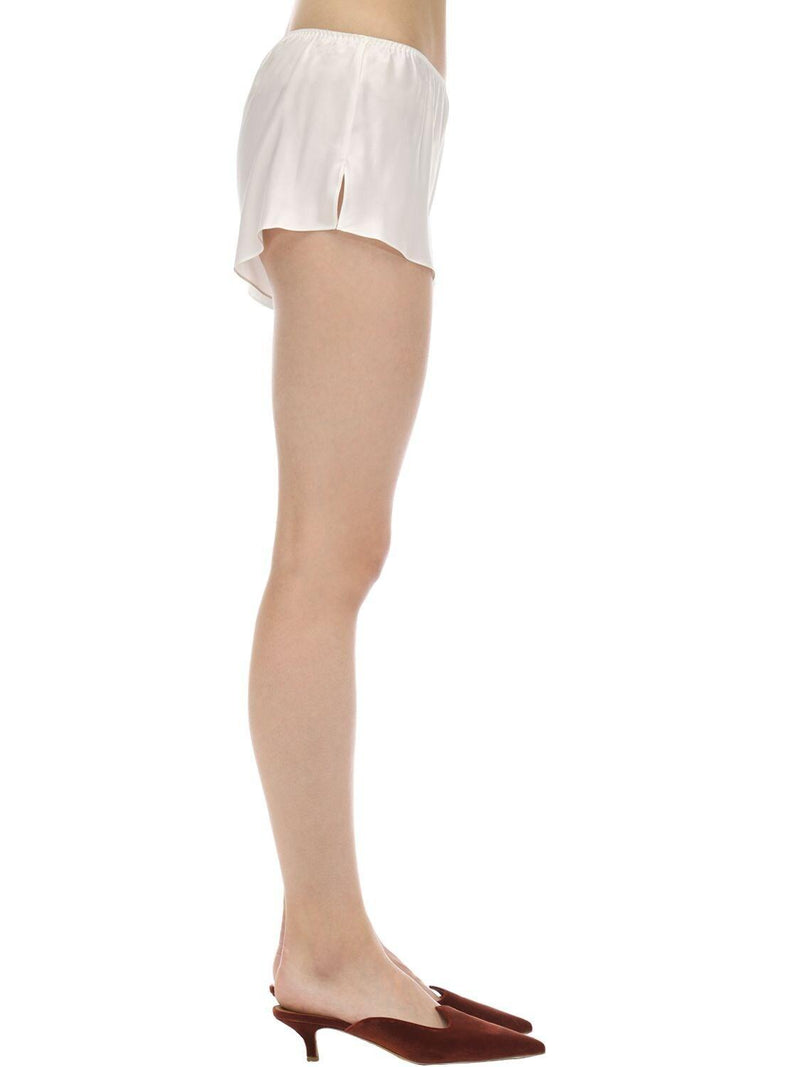 Luna di Seta, Shorty, culotte, nightwear, silk, sahara, nude, beige, ivory, black, silk shorty, Caroline Randell